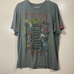 Marvel 'Family' TShirt - All Marvel Characters Red Chapter - Grey, Large